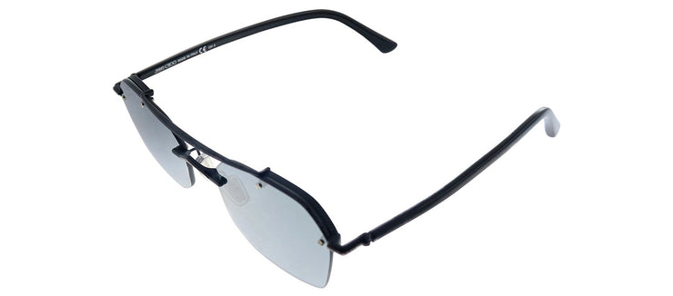 Jimmy Choo JC KIT/S 807 T4 Geometric Metal Black Sunglasses with Silver Lens