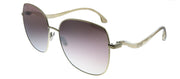 Jimmy Choo JC MAMIE/S 3YG NQ Rectangle Metal Gold Sunglasses with Brown Gradient Mirrored Lens
