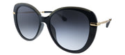 Jimmy Choo JC Phebe/F/S AE2 Oval Plastic Black Sunglasses with Grey Gradient Lens