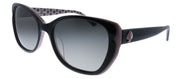 Kate Spade KS AUGUSTA/G/S 3H2 WJ Square Plastic Black Sunglasses with Grey Polarized Lens