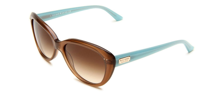 Kate Spade KS Angelique JVC Cat-Eye Plastic Tan Sunglasses with Brown Gradient Lens