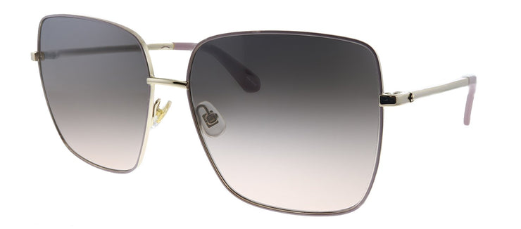 Kate Spade KS Fenton/G/S 35J Square Metal Gold Sunglasses with Grey Gradient Lens