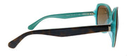 Kate Spade KS Karalyn/S KL3 Square Metal Havana Matte Z Aqua Sunglasses with Brown Gradient Polarized Lens
