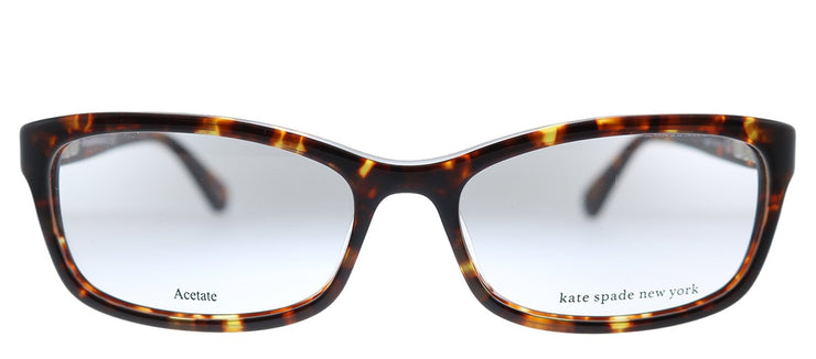 Kate Spade New York KS LIZABETH 086 Rectangle Plastic Havana Eyeglasses with Demo Lens