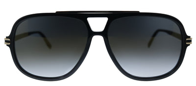Marc Jacobs MARC 468/S 807 FQ Aviator Plastic Black Sunglasses with Gold Gradient Lens