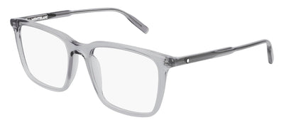 Montblanc MB 0011O 008 Rectangle Acetate Grey Eyeglasses with Demo Lens