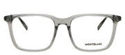 Montblanc MB 0011O 013 Rectangle Acetate Grey Eyeglasses with Logo Stamped Demo Lenses
