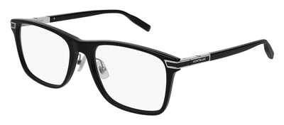Montblanc MB 0042O 005 Rectangle Acetate Silver Eyeglasses with Demo Lens