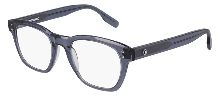 Montblanc MB 0122O 004 Square Acetate Blue Eyeglasses with Demo Lens