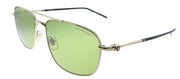 MontBlanc MB 0127S 003 Square Metal Gold Sunglasses with Green Lens