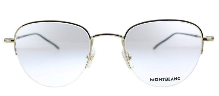 Montblanc MB 0129O 004 Round Metal Gold Eyeglasses with Demo Lens