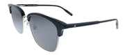 MontBlanc MB 0136SK 002 Clubmaster Metal Black Sunglasses with Grey Lens