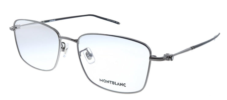 Montblanc MB 0140OK 006 Rectangle Metal Ruthenium Eyeglasses with Demo Lens