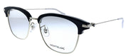 MontBlanc MB 0141OK 001 Rectangle Metal Silver Eyeglasses with Demo Lens
