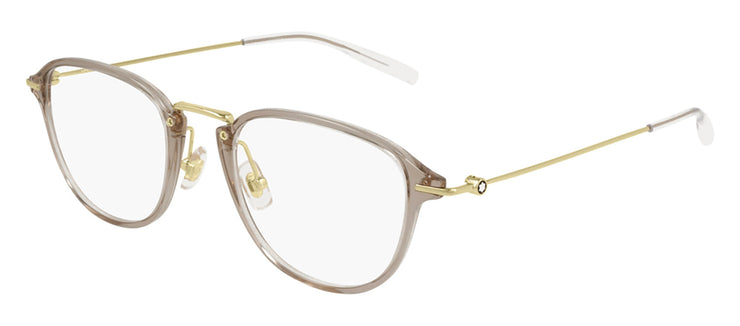 Montblanc MB 0155O 003 Round Metal Gold Eyeglasses with Demo Lens