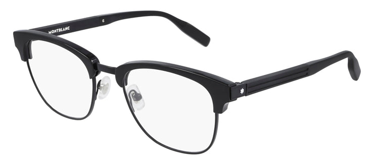 Montblanc MB 0164O 001 Rectangle Acetate Black Eyeglasses with Demo Lens