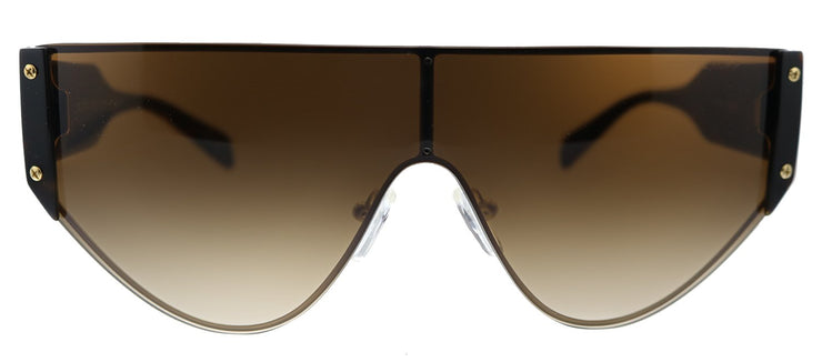 Michael Kors Park City MK 1080 101413 Shield Metal Gold Sunglasses with Brown Gradient Lens