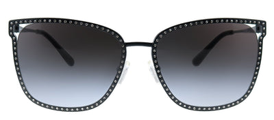 Michael Kors Stockholm MK 1098B 10058G Square Metal Black Sunglasses with Grey Gradient Lens
