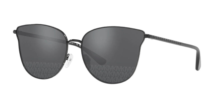 Michael Kors MK 1120 10056G Cat-Eye Metal Black Sunglasses with Grey Mirror Lens