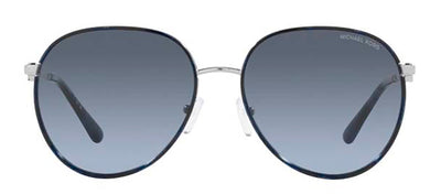 Michael Kors MK 1128J 10158F Aviator Metal Blue Sunglasses with Blue Gradient Lens