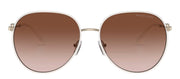 Michael Kors MK 1128J 123313 Aviator Metal White Sunglasses with Brown Gradient Lens