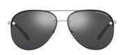 Michael Kors MK 1135B 10156G Aviator Metal Silver Sunglasses with Grey Mirror Lens