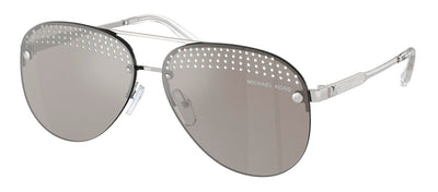 Michael Kors MK 1135B 18896G Aviator Metal Silver Sunglasses with Silver Mirror Lens