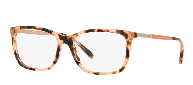 Michael Kors MK 4030 3162 Rectangle Plastic Pink Eyeglasses with Logo Stamped Demo Lenses Lens