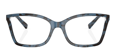 Michael Kors MK 4058 3333 Cat-Eye Plastic Blue Eyeglasses with Logo Stamped Demo Lenses Lens