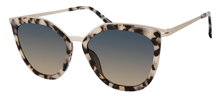 Modo MODO 463 BWTRT Rectangle Metal Tortoise Sunglasses with Blue Gradient Lens