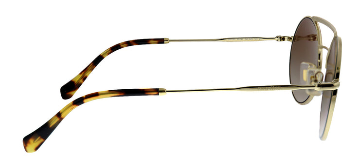 Miu Miu CORE COLLECTION MU 52VS ZVNQZ9 Round Metal Gold Sunglasses with Brown Gradient Lens