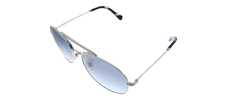 Miu Miu MU 53VS 1BC169 Pilot Metal Silver Sunglasses with Blue Gradient Lens