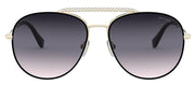 Miu Miu MU 53VS AAVGR0 Pilot Metal Gold Sunglasses with Purple Mirror Lens