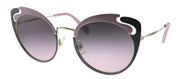 Miu Miu Core Collection MU 57TS M1R146 Butterfly Metal Pink Sunglasses with Pink Gradient Lens