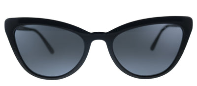Prada Catwalk PR 01VS 1AB5Z1 Cat-Eye Plastic Black Sunglasses with Grey Polarized Lens