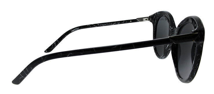 Prada PR 02YS 03Y5S0 Round Plastic Black Sunglasses with Grey Lens