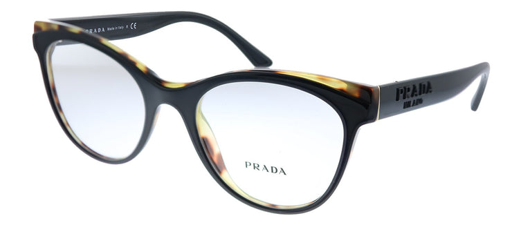 Prada PR 05WV 3891O1 Butterfly Plastic Black Havana Eyeglasses with Demo Lens