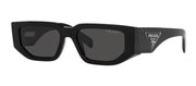 Prada PR 09ZS 1AB5S0 Rectangle Plastic Black Sunglasses with Grey Lens