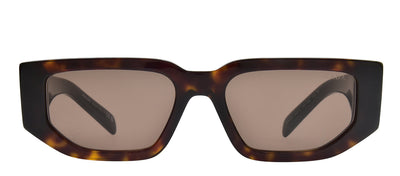 Prada PR 09ZS 2AU06B Rectangle Plastic Tortoise Sunglasses with Brown Lens