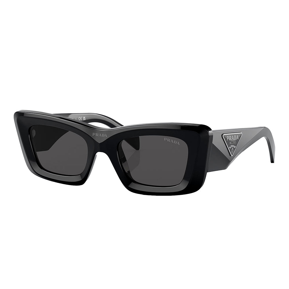 Prada PR 13ZS Cat Eye Sunglasses Prada PR 13ZS 1AB5S0 Cat Eye Black Sunglasses  main image 3