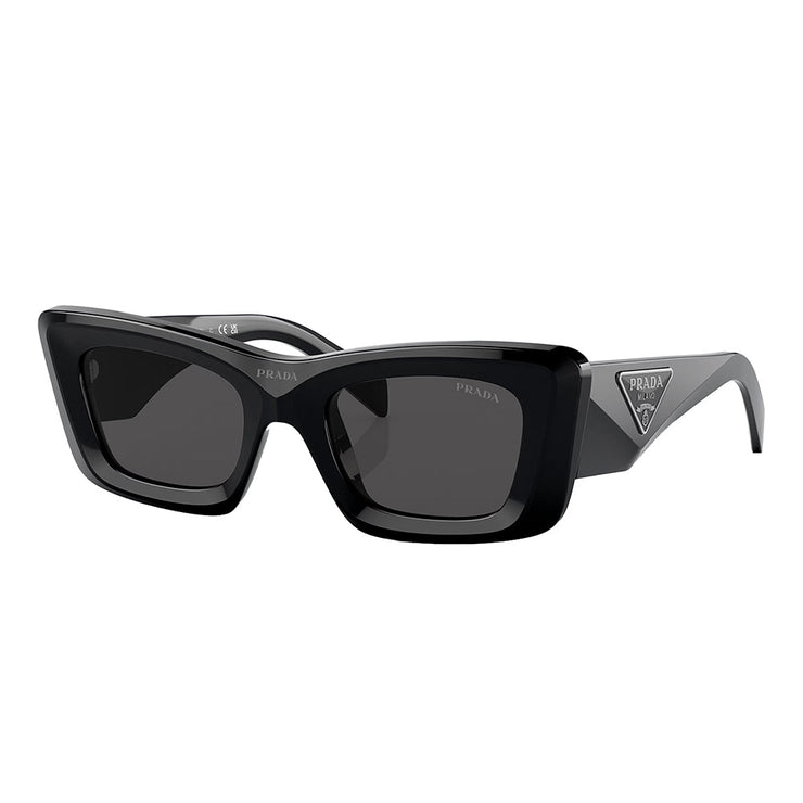 Prada PR 13ZS 1AB5S0 Cat-Eye Plastic Black Sunglasses with Grey Lens