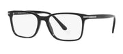 Prada PR 14WV 1AB1O1 Rectangle Plastic Black Eyeglasses with Logo Stamped Demo Lenses