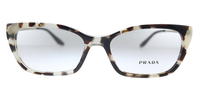 Prada PR 14XV UAO1O1 Cat-Eye Plastic Spotted Brown Eyeglasses with Demo Lens