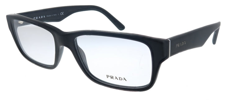 Prada Heritage PR 16MV 1BO1O1 Rectangle Plastic Black Eyeglasses with Demo Lens