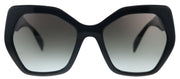 Prada Heritage PR 16RS 1AB0A7 Butterfly Plastic Black Sunglasses with Grey Gradient Lens