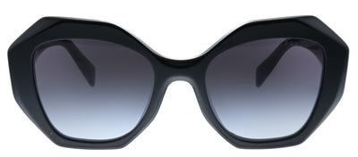 Prada PR 16WS 1AB5D1 Geometric Plastic Black Sunglasses with Grey Gradient Lens