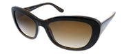 Prada PR 18VS 2AU6S1 Oval Plastic Havana Sunglasses with Brown Lens