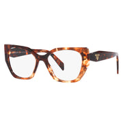 Prada PR 18WV 07R1O1 Fashion Plastic Tortoise Eyeglasses with Logo Stamped Demo Lenses
