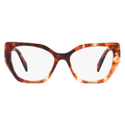Prada PR 18WV 07R1O1 Fashion Plastic Tortoise Eyeglasses with Logo Stamped Demo Lenses
