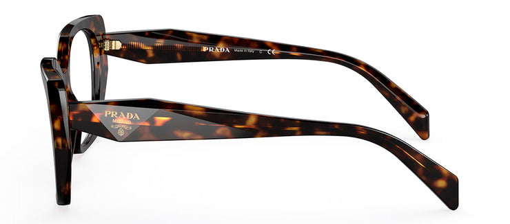 Prada PR 18WV 2AU1O1 Fashion Plastic Tortoise Eyeglasses with Logo Stamped Demo Lenses
